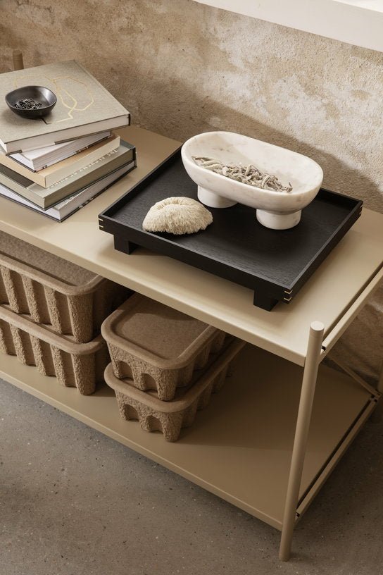 2 Boites de rangement M avec couvercle Paper Pulp - Ferm Living - The Cool Republic