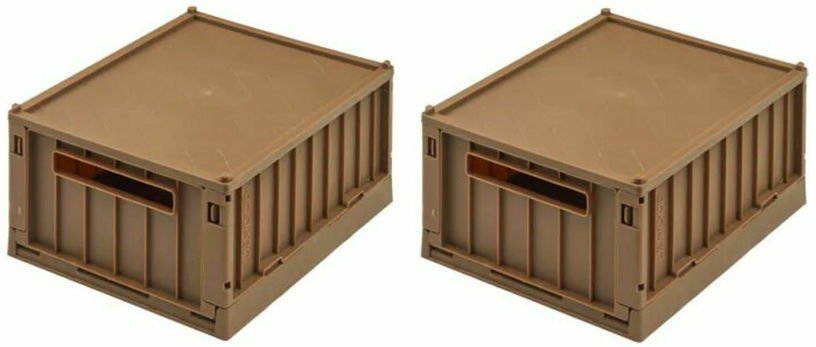 2 Boîtes de rangement Pecan S Weston - Liewood - The Cool Republic
