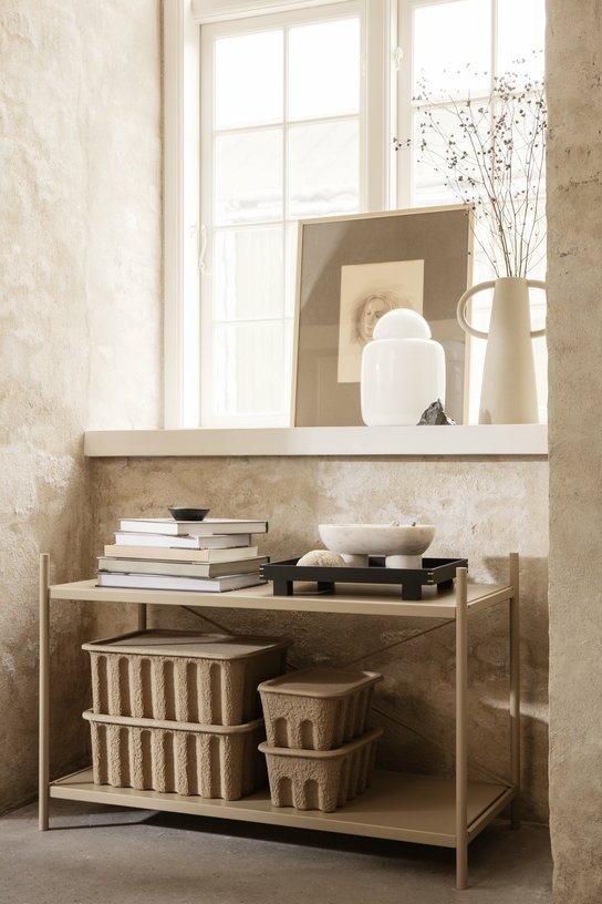 2 Boites de rangement S avec couvercle Paper Pulp - Ferm Living - The Cool Republic