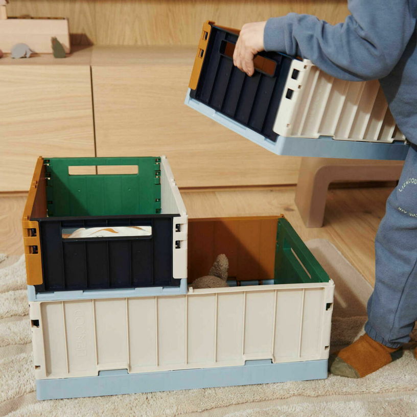2 Boîtes de rangement Sea blue multi mix Weston - Liewood - The Cool Republic