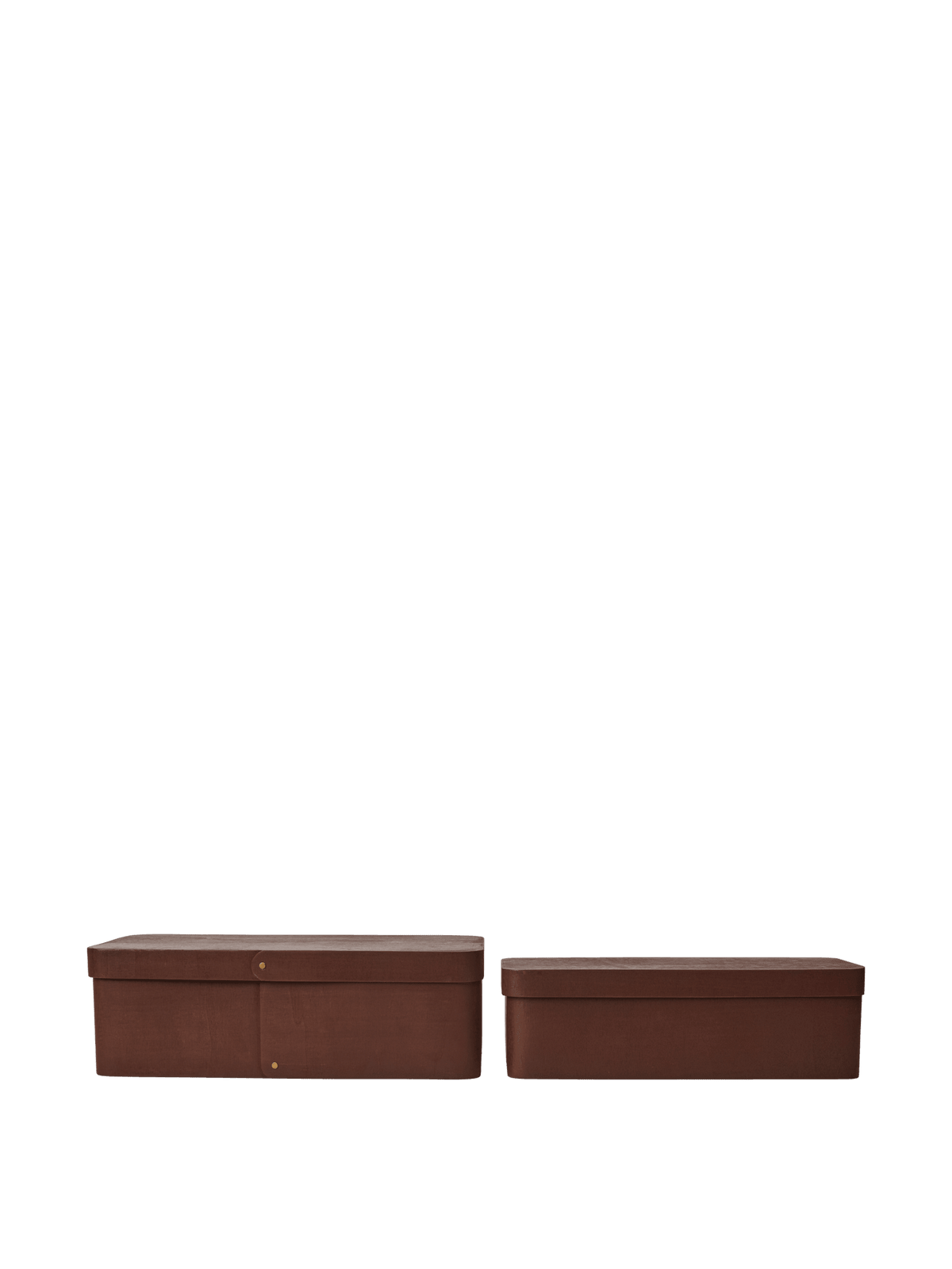 2 Boîtes en fines feuilles de contreplaqué foncé Vekla - Ferm Living - The Cool Republic