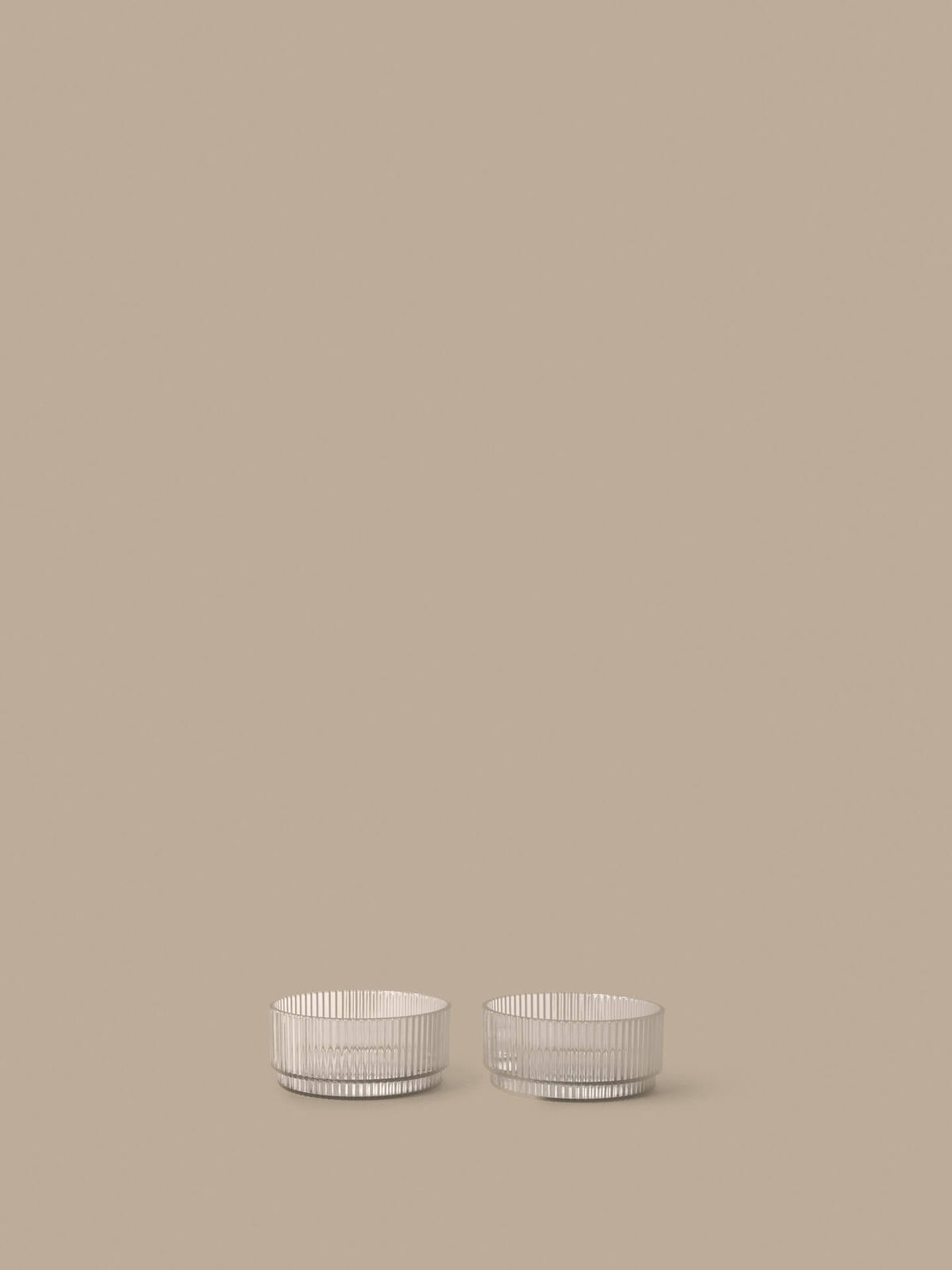 2 Bols en plastique transparent 10,5 x 4,5 cm Ripple - Ferm Living - The Cool Republic