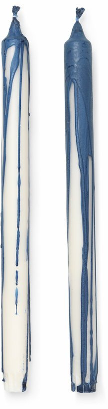 2 bougies effet fondu bleu 2,2 x 30 cm - Ferm Living - The Cool Republic