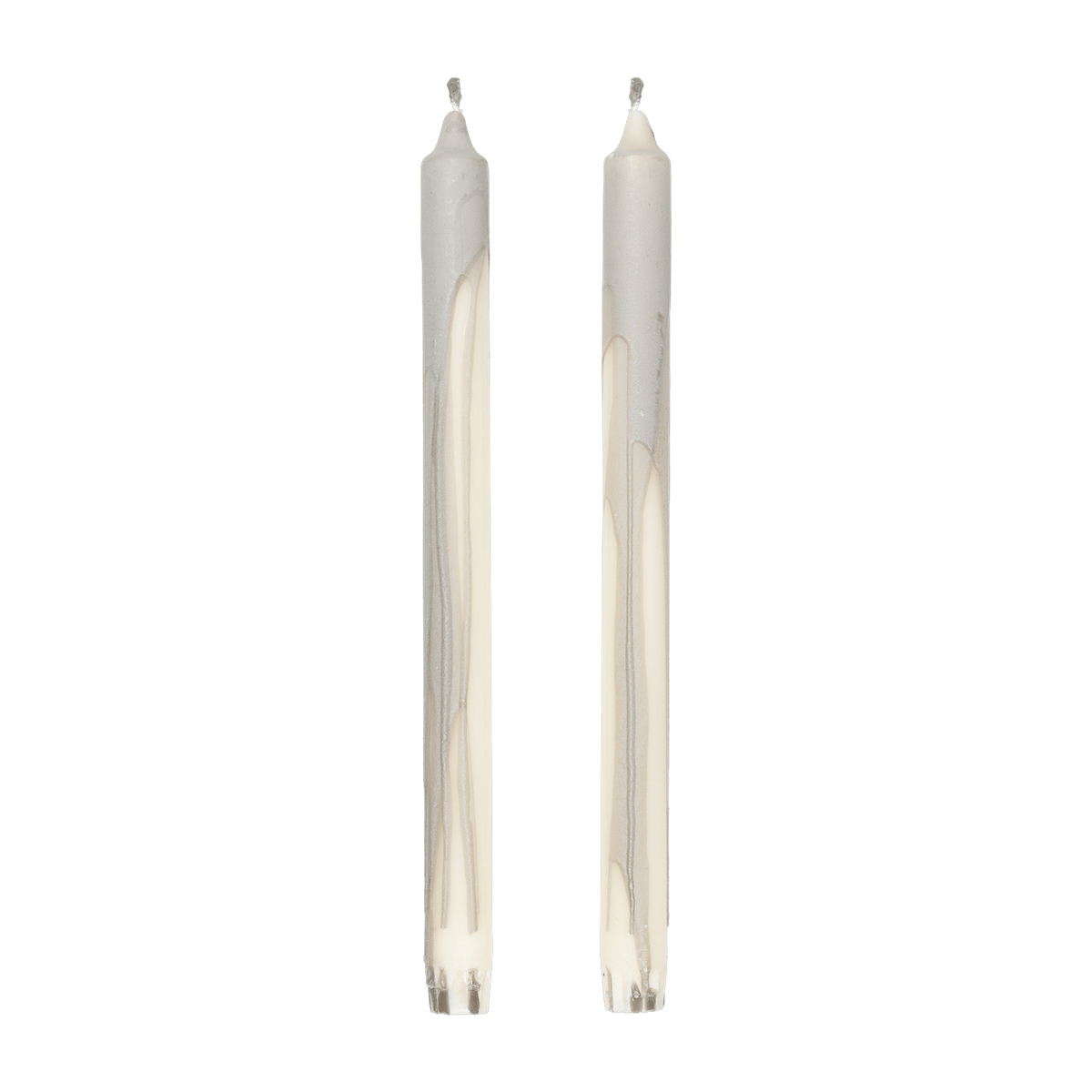 2 bougies effet fondu gris 2,2 x 30 cm - Ferm Living - The Cool Republic