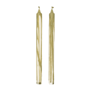 2 bougies effet fondu vert olive 2,2 x 30 cm - The Cool Republic