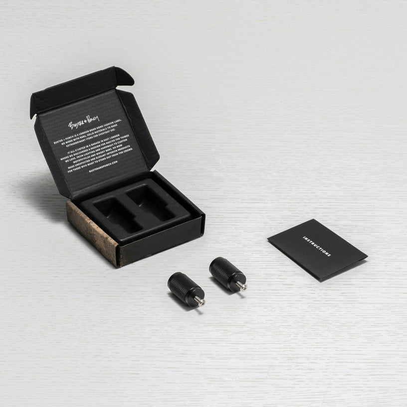 2 Boutons de meuble en métal noir Cross - Buster+Punch - The Cool Republic