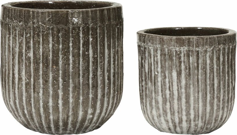 2 Cache - pot à motifs marrons - House Doctor - The Cool Republic