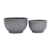 2 Concrete Rounded Planters - House Doctor - The Cool Republic