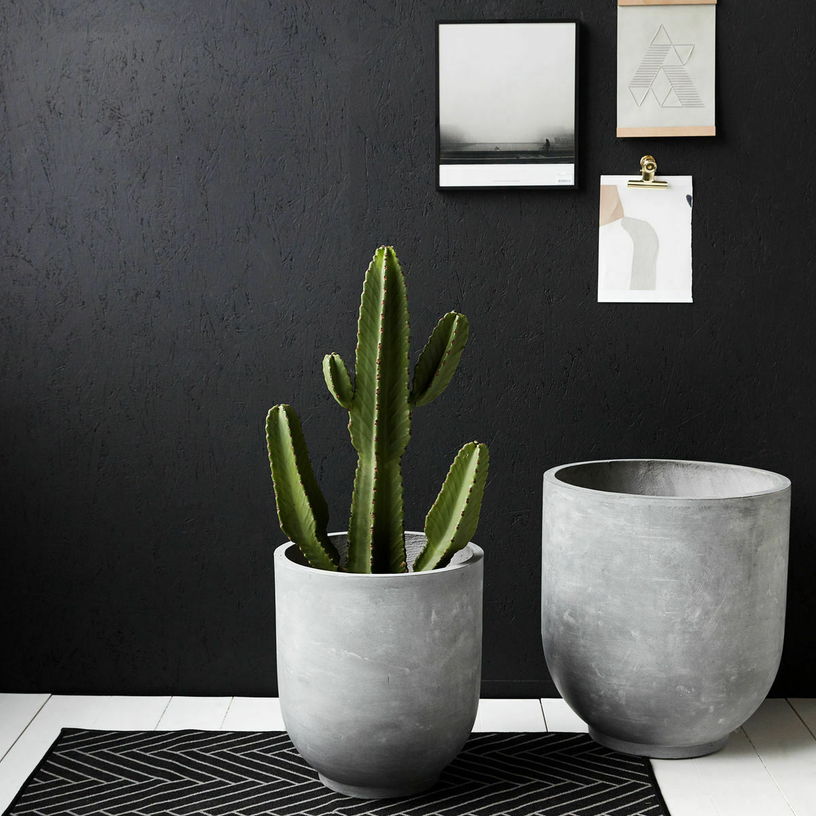 2 Cache - pots arrondis en béton gris - House Doctor - The Cool Republic