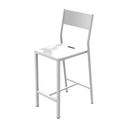 2 Chaises de bar en aluminium blanc Take - Matière Grise - The Cool Republic