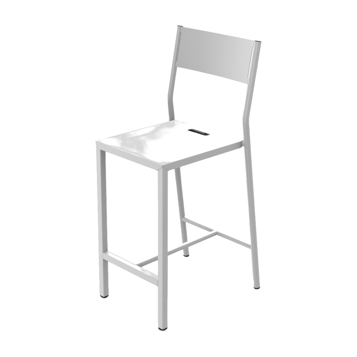 2 Chaises de bar en aluminium blanc Take - Matière Grise - The Cool Republic