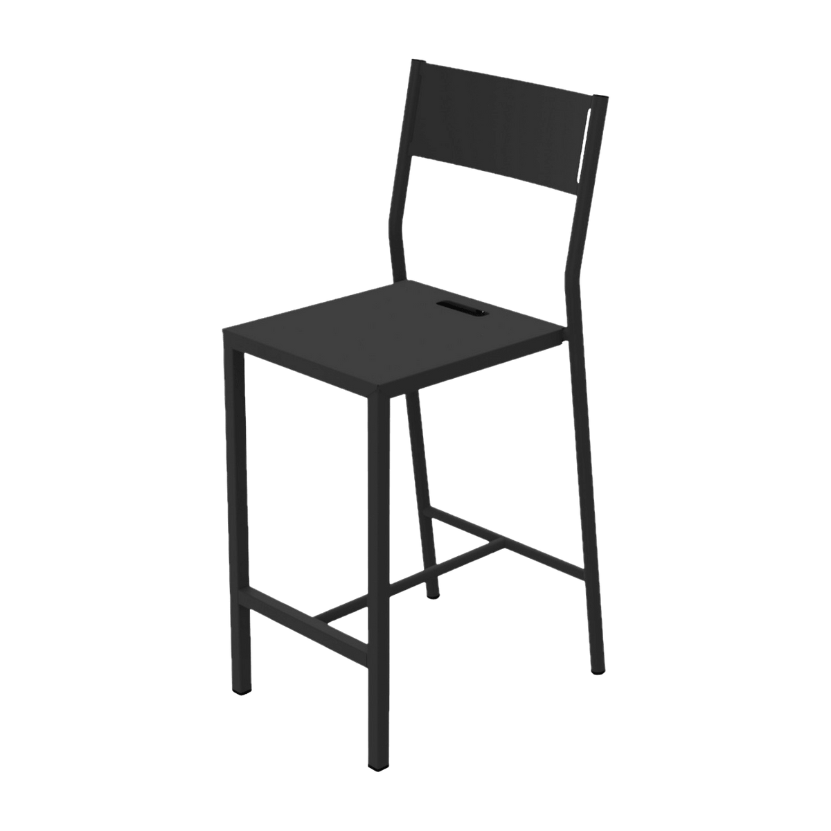 2 Chaises de bar en aluminium noir Take - Matière Grise - The Cool Republic