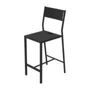 2 Chaises de bar en aluminium noir Take - Matière Grise - The Cool Republic