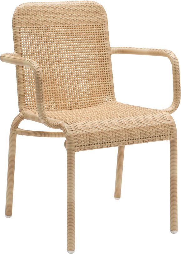 2 Chaises de jardin avec accoudoirs en résine naturelle Tobago - KOK - The Cool Republic