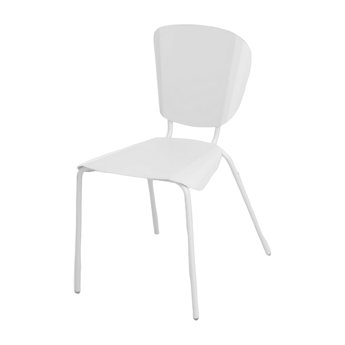 2 Chaises en acier blanc Batchair - Matière Grise - The Cool Republic