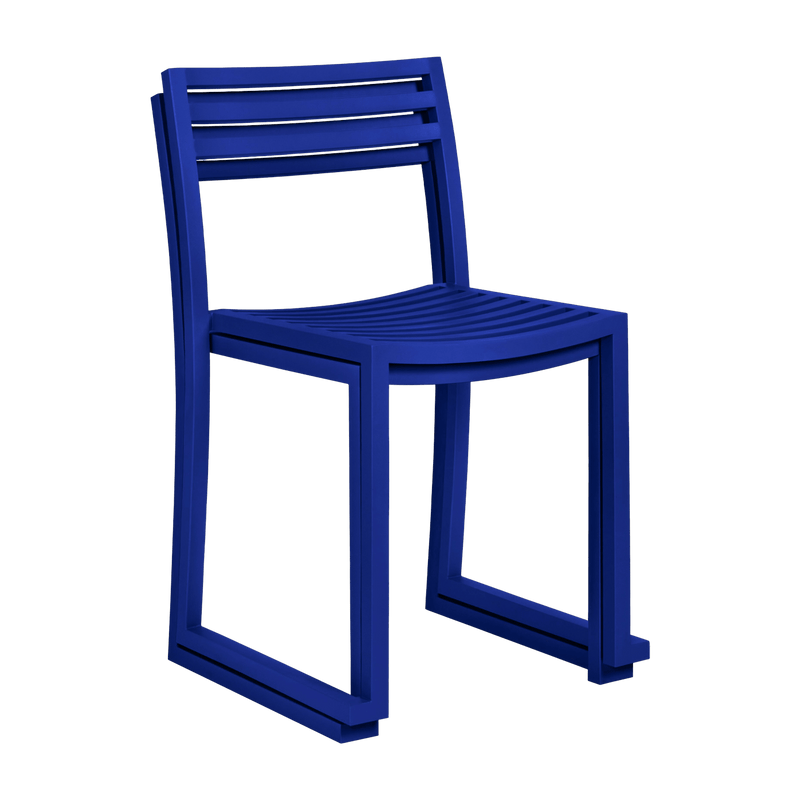 2 Chaises en acier bleu outremer mat Chop - Hem - The Cool Republic