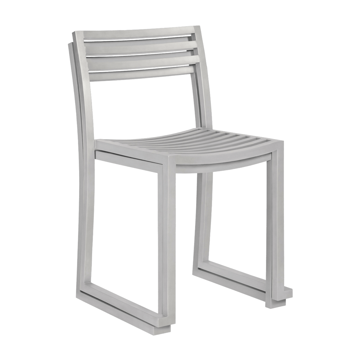 2 Chaises en acier inoxydable mat Chop - Hem - The Cool Republic