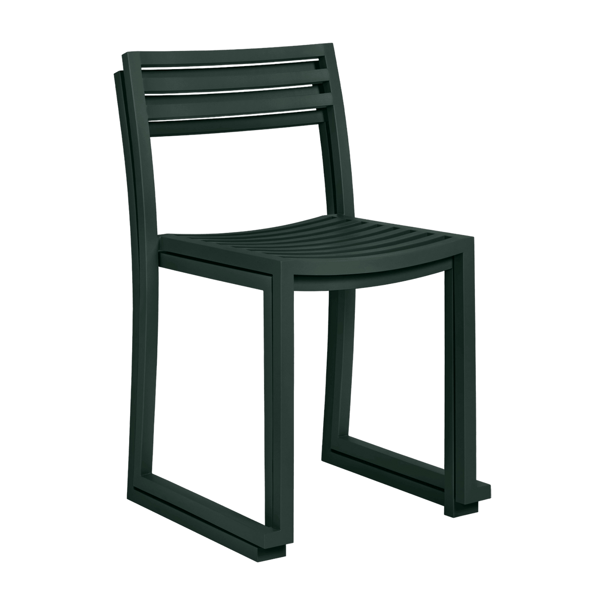 2 Chaises en acier vert foncé mat Chop - Hem - The Cool Republic