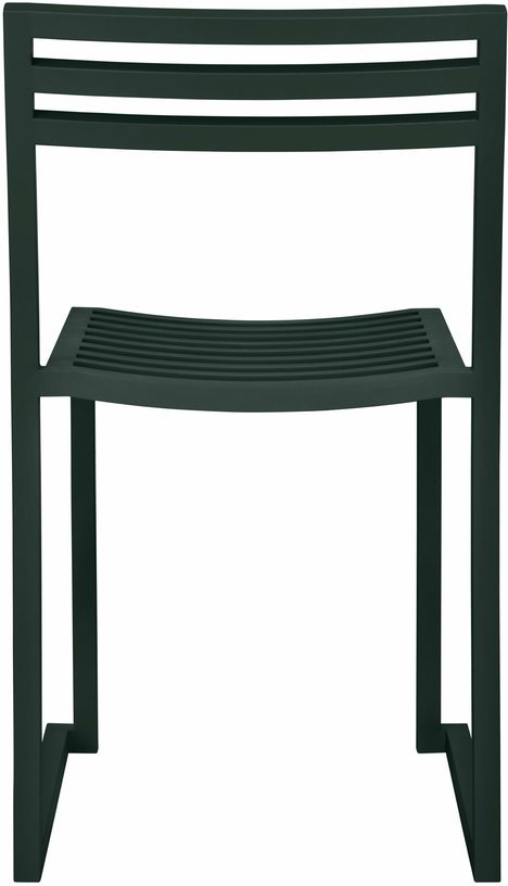 2 Chaises en acier vert foncé mat Chop - Hem - The Cool Republic