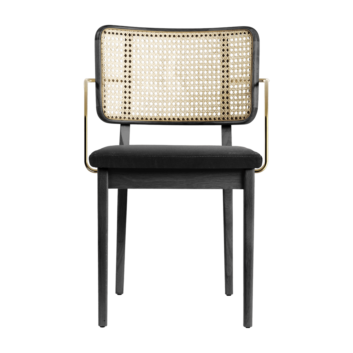 2 Chaises noires avec accoudoirs en chêne teinté Cannage - RED Edition - The Cool Republic