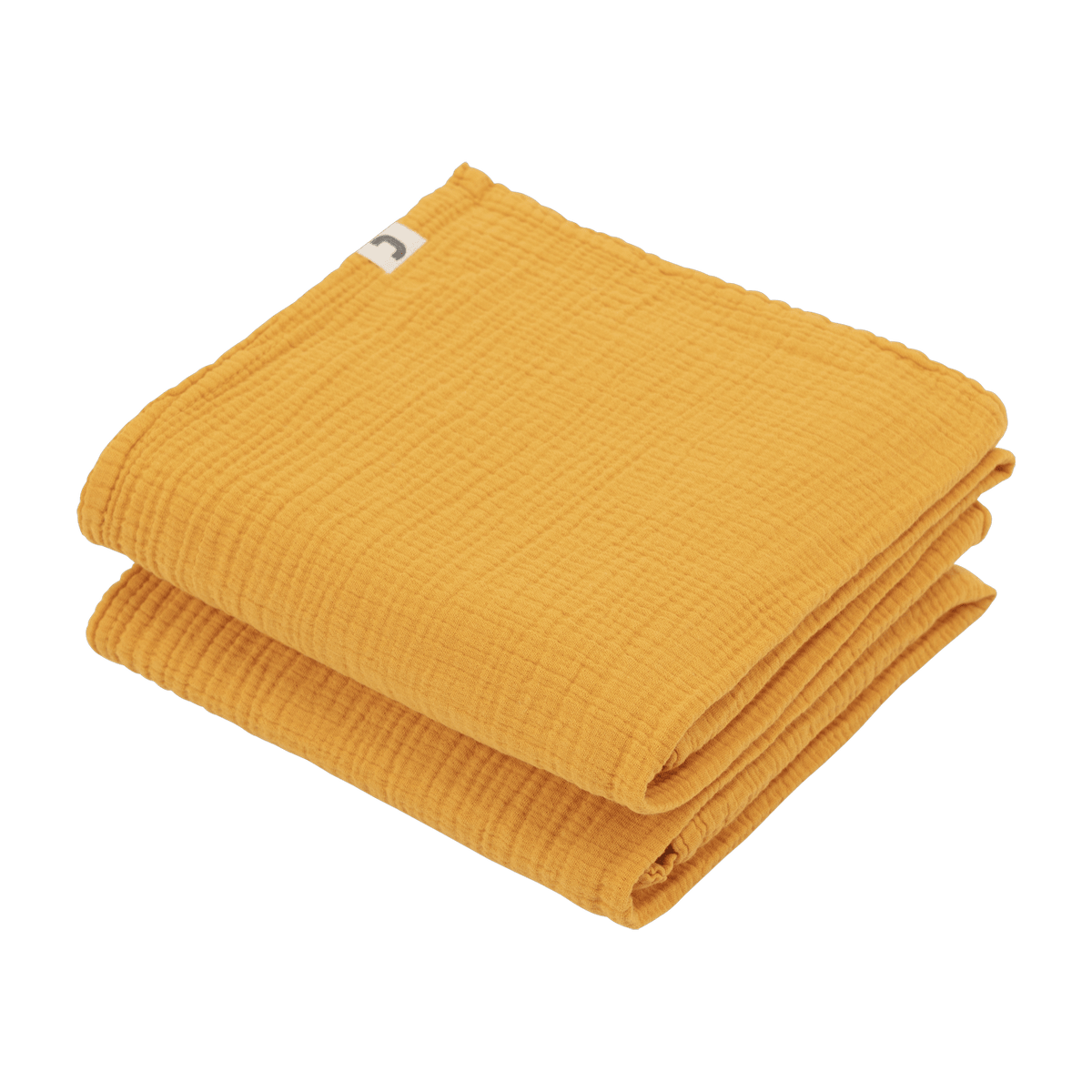 2 Langes en gaze de coton 60 x 60 cm jaune tournesol Les Petits - The Cool Republic - The Cool Republic