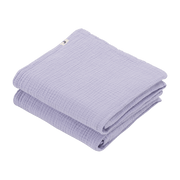 2 Langes en gaze de coton 60 x 60 cm lavande Les Petits - The Cool Republic - The Cool Republic
