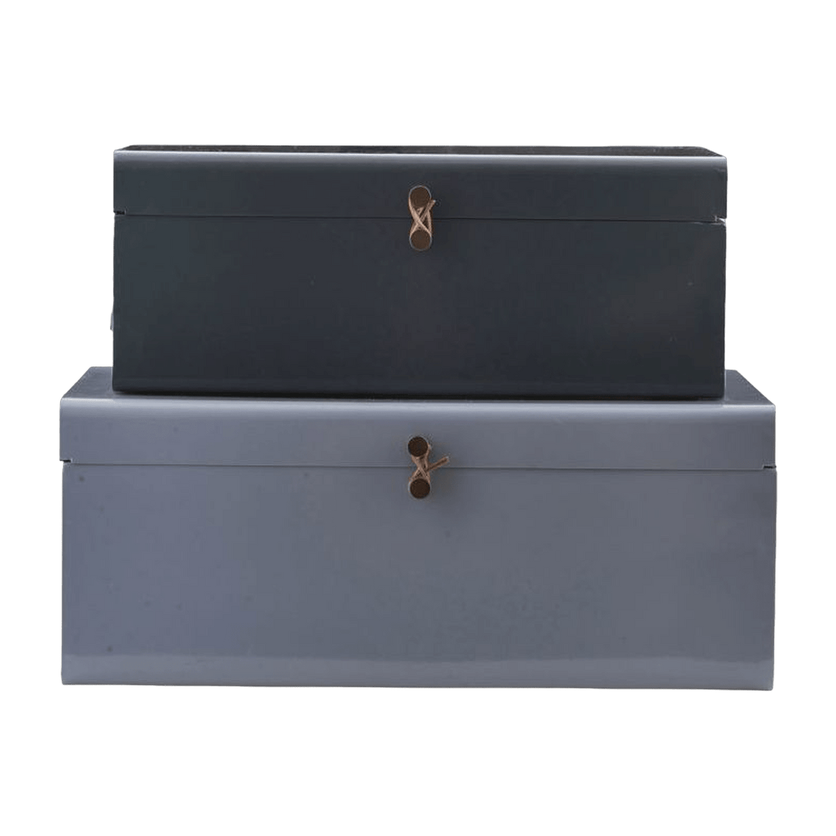 2 Malles de rangement grise et bleue - House Doctor - The Cool Republic