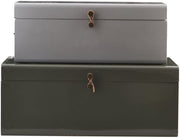 2 Malles de rangement grise et verte - House Doctor - The Cool Republic