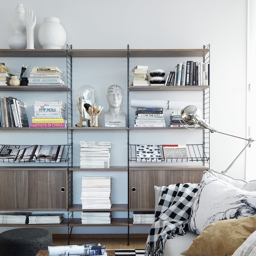 2 Montants noirs à poser 30x200 cm - String furniture - The Cool Republic