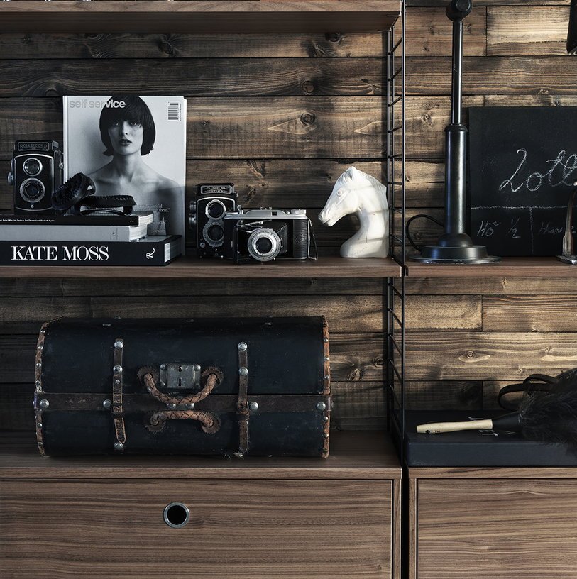 2 Montants noirs à poser 30x200 cm - String furniture - The Cool Republic