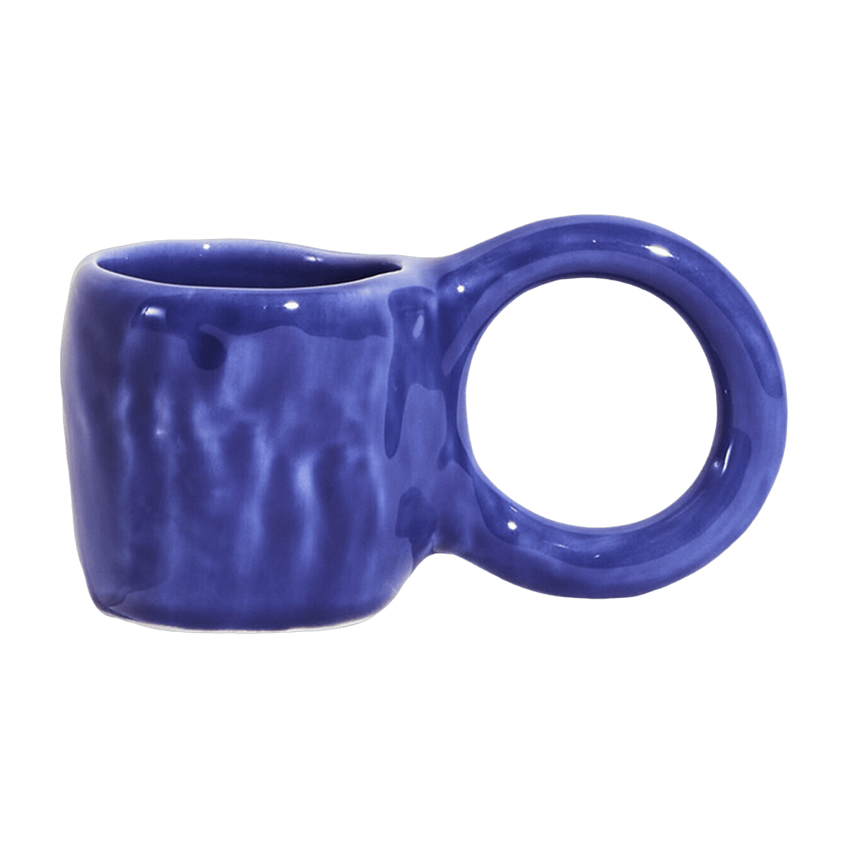 2 mugs à expresso en faïence bleu 6 cm Donut - Petite Friture - The Cool Republic
