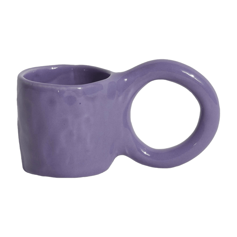 2 mugs à expresso en faïence myrtille 6 cm Donut - Petite Friture - The Cool Republic