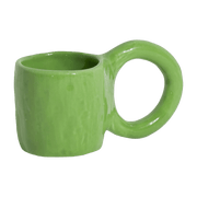 2 mugs à expresso en faïence pisctache 6 cm Donut - Petite Friture - The Cool Republic