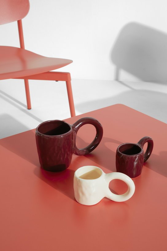2 mugs à expresso en faïence vanille 6 cm Donut - Petite Friture - The Cool Republic