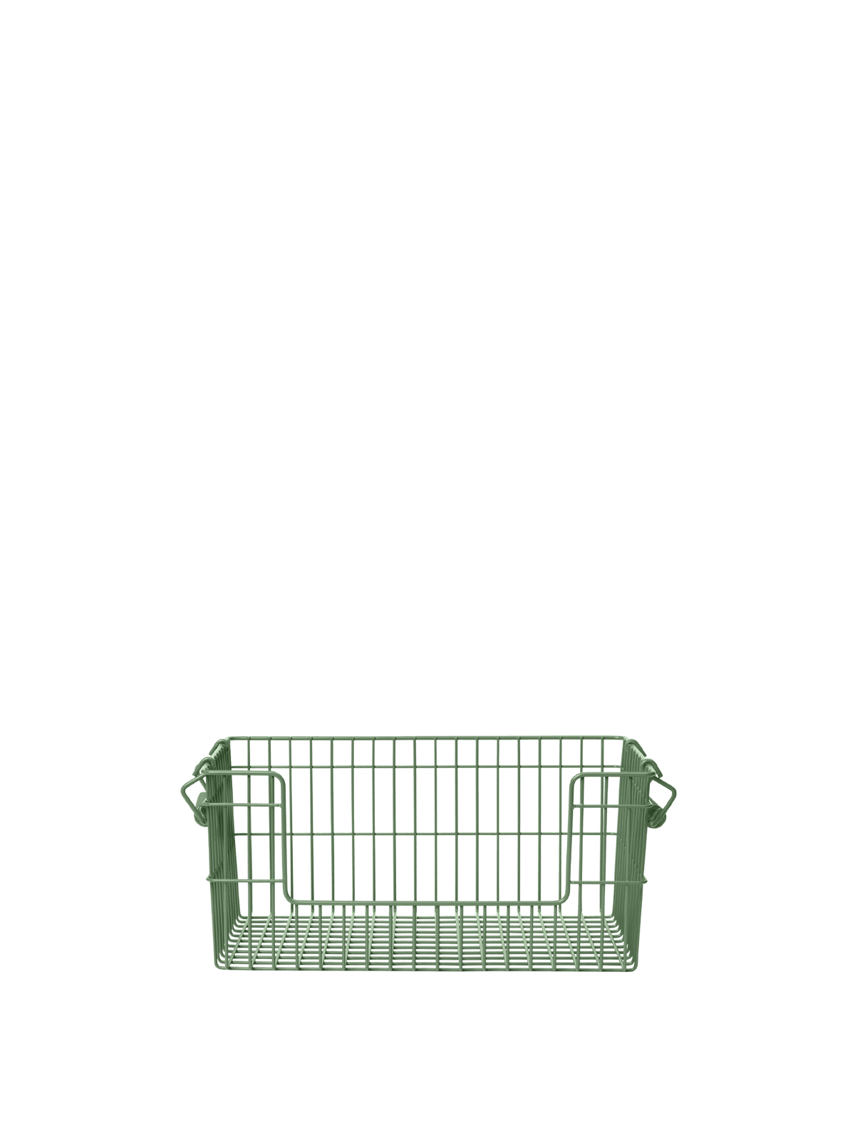 2 Paniers avec ouverture en acier vert 28,7 x 18 x 13 cm Cala - Ferm Living - The Cool Republic