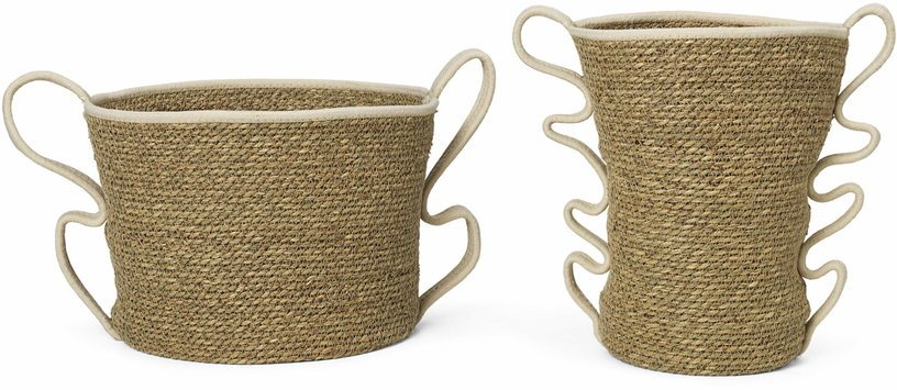 2 Paniers de rangement blanc 31 x 36 cm Verso - Ferm Living - The Cool Republic