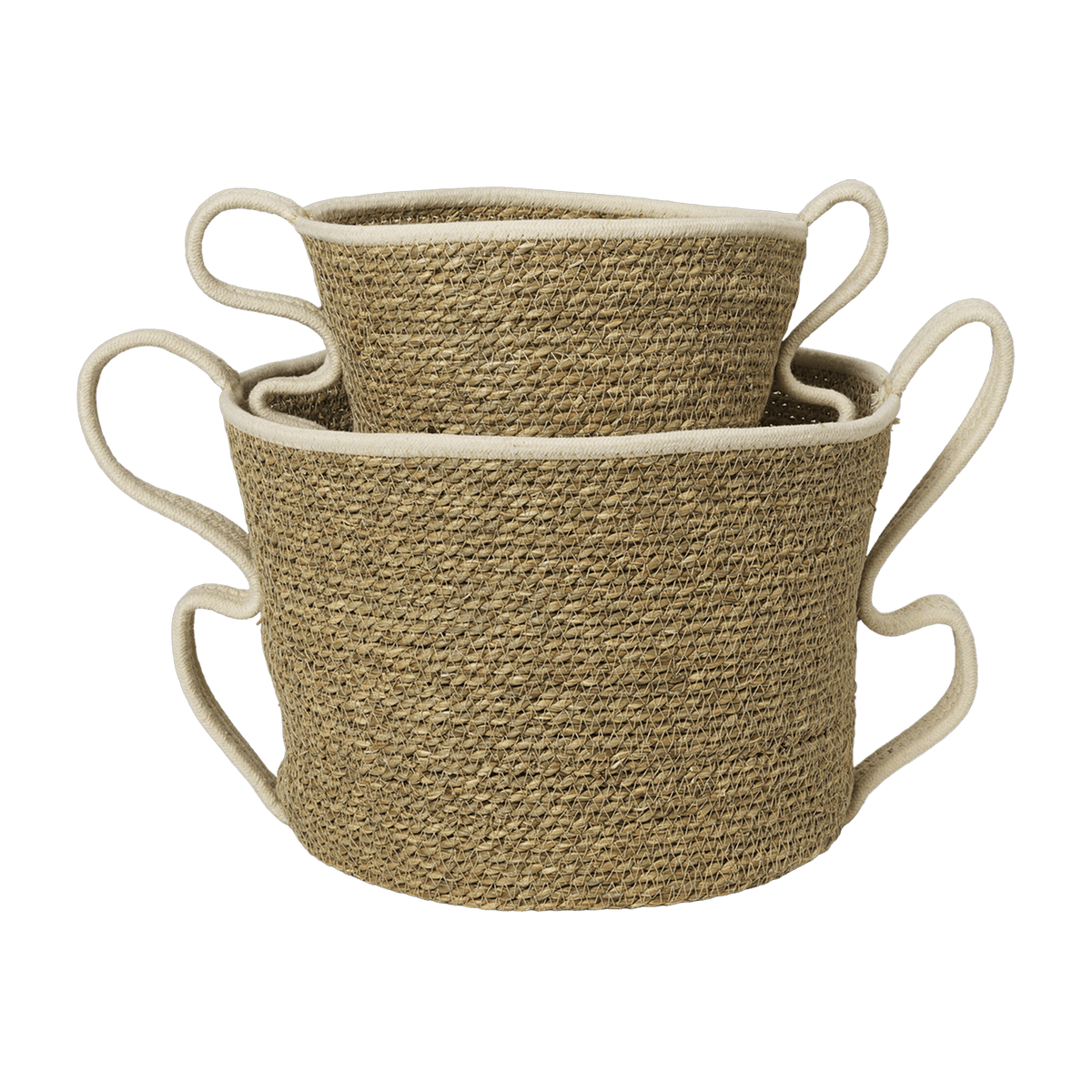 2 Paniers de rangement blanc 31 x 36 cm Verso - Ferm Living - The Cool Republic