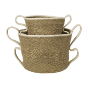 2 Paniers de rangement blanc 31 x 36 cm Verso - Ferm Living - The Cool Republic