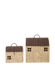 2 House Storage Baskets for Children beige and brown Casu - Ferm Living - The Cool Republic