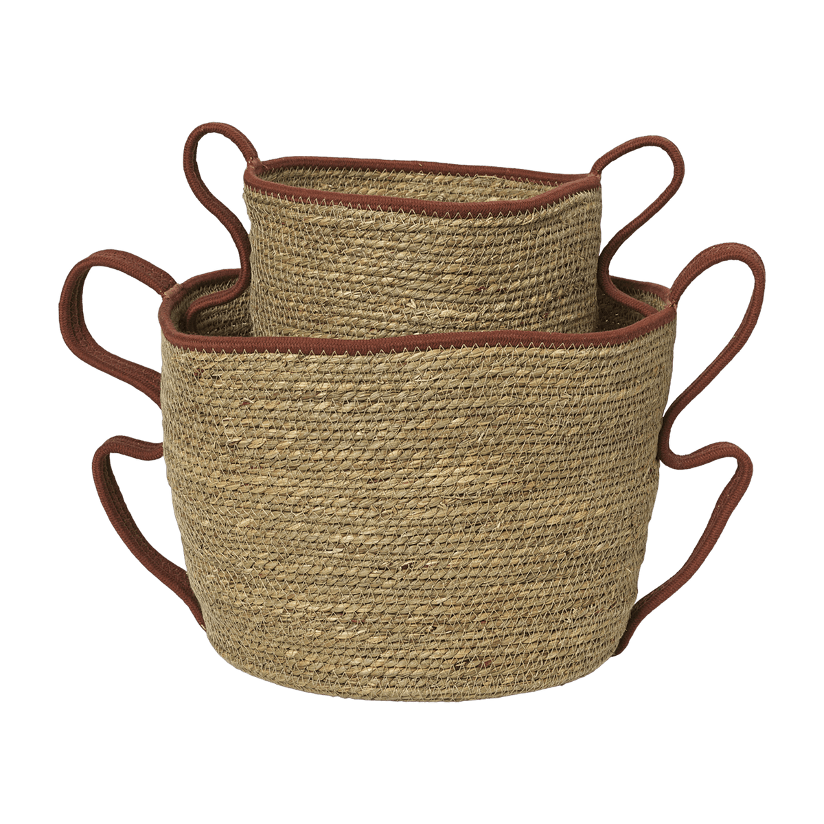 2 Paniers de rangement rouge 31 x 36 cm Verso - Ferm Living - The Cool Republic