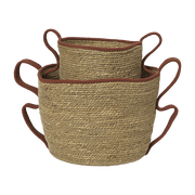2 Paniers de rangement rouge 31 x 36 cm Verso - Ferm Living - The Cool Republic