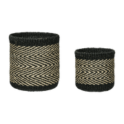 2 Paniers en abaca Criss Cross - Hübsch - The Cool Republic
