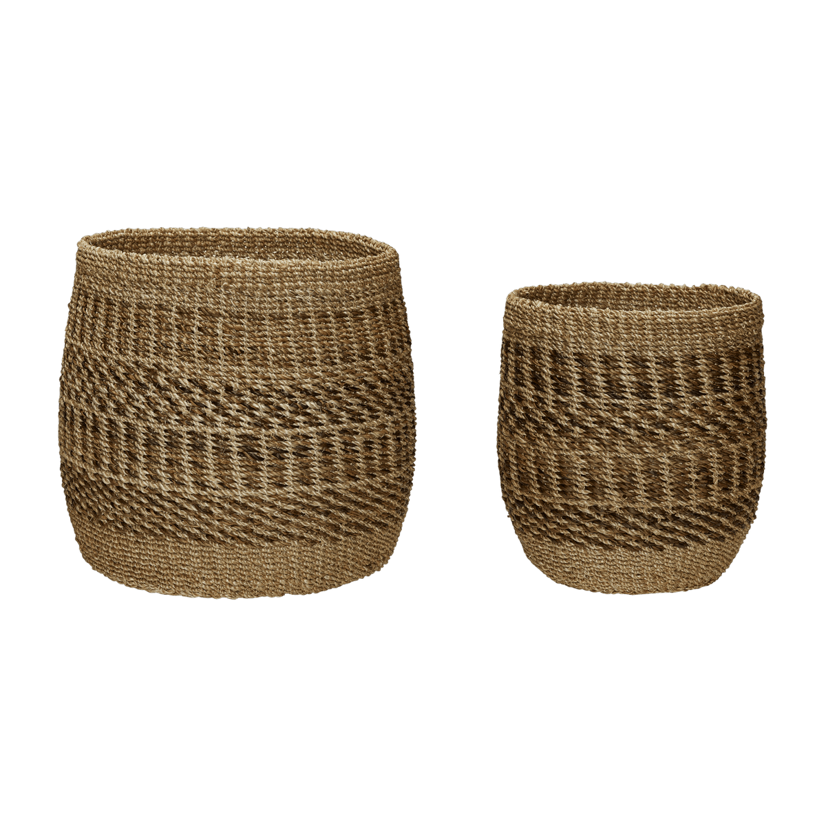 2 Paniers en abaca ocre - Hübsch - The Cool Republic