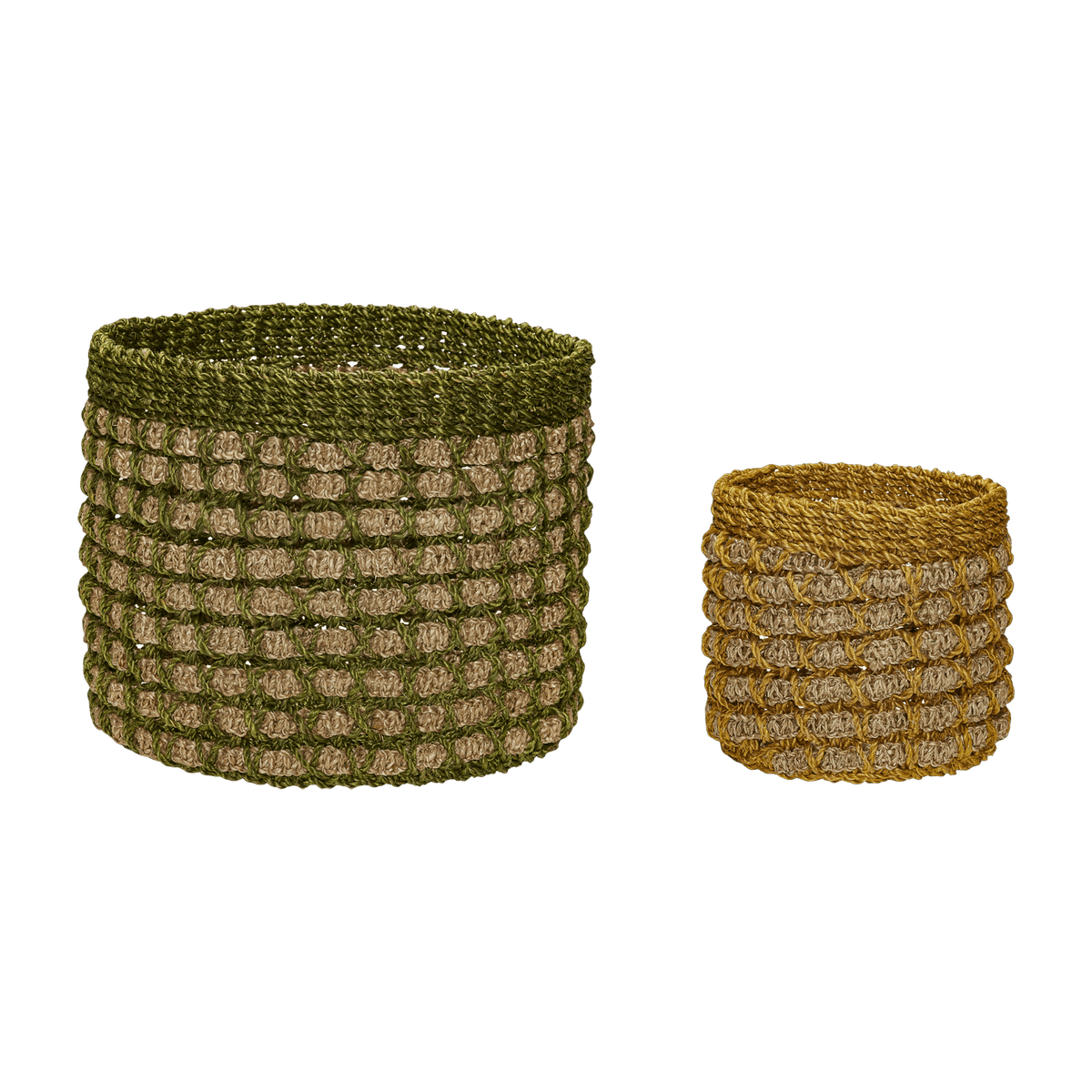 2 Paniers en abaca Pin - Hübsch - The Cool Republic