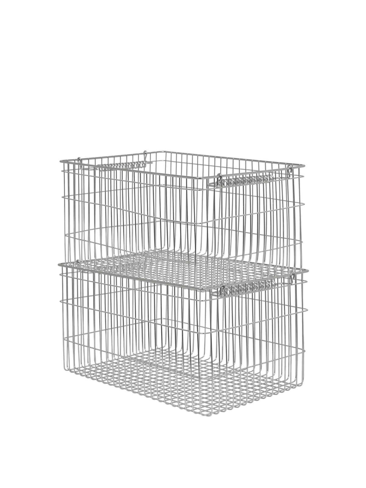 2 Paniers en acier gris 26,2 x 36,2 x 20,2 cm Cala - Ferm Living - The Cool Republic
