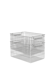 2 Paniers en acier gris 26,2 x 36,2 x 20,2 cm Cala - Ferm Living - The Cool Republic