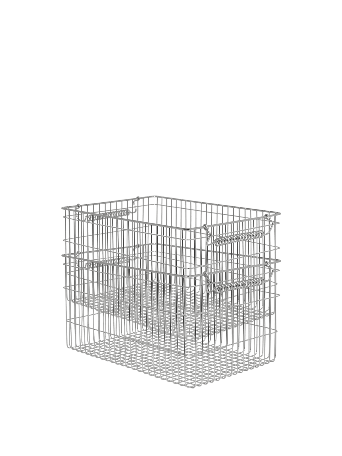 2 Paniers en acier gris 26,2 x 36,2 x 20,2 cm Cala - Ferm Living - The Cool Republic