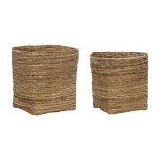 2 Paniers en écorce de banane Gentle- Hübsch - The Cool Republic
