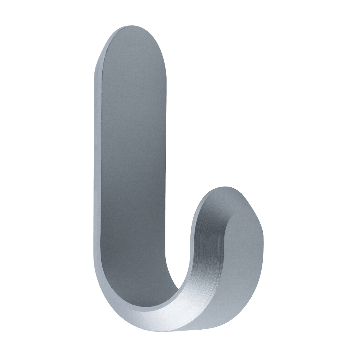 2 patères en aluminium argenté Curve Matt silver - Normann Copenhagen - The Cool Republic