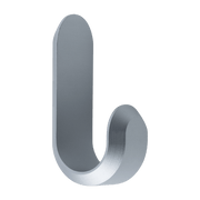 2 patères en aluminium argenté Curve Matt silver - Normann Copenhagen - The Cool Republic